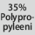 Kangaskoostumus: 35 % polypropeenia