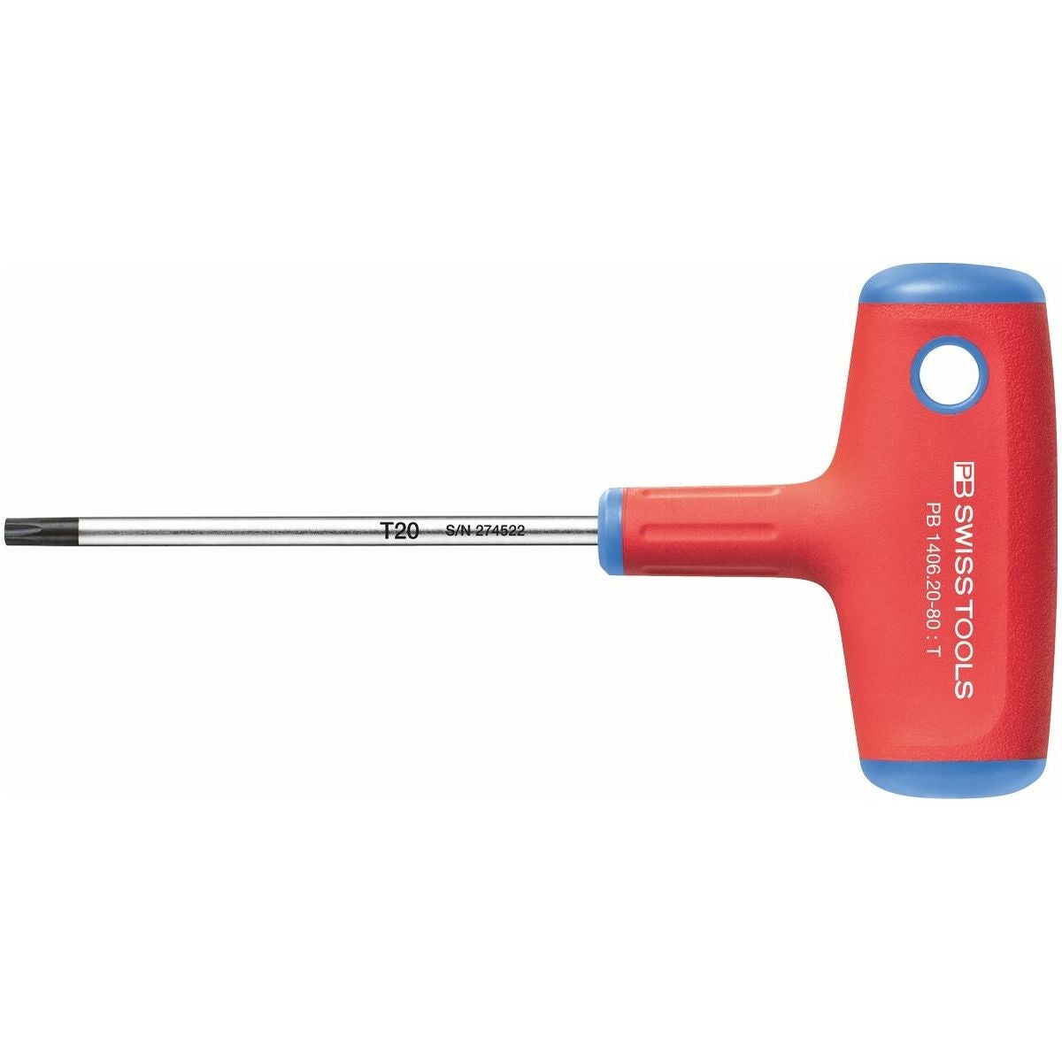 Torx®-ruuvitaltta, T-kahvalla Tx20