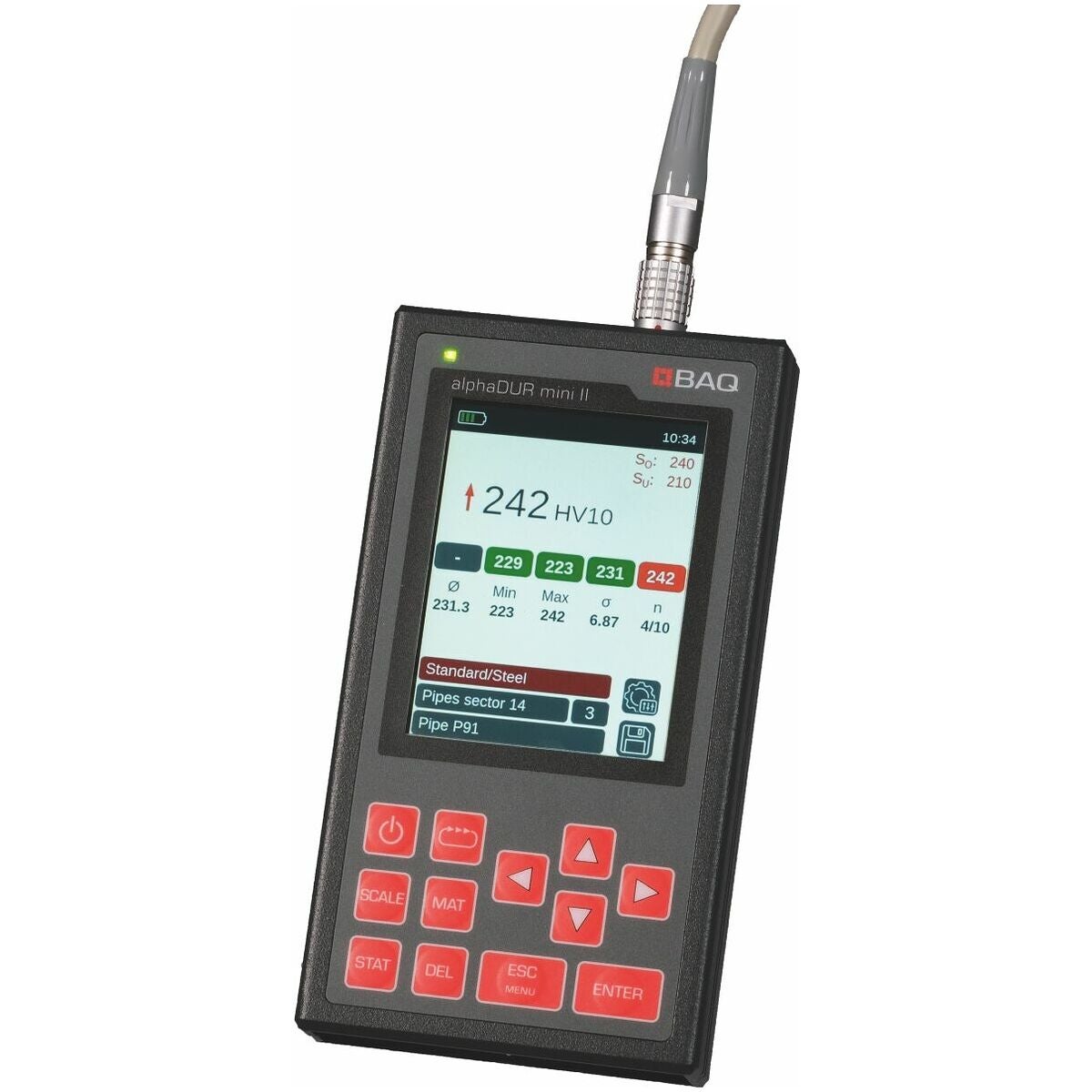 Kannettava kovuudenmittauslaite alphaDUR mini II (ilman anturia)