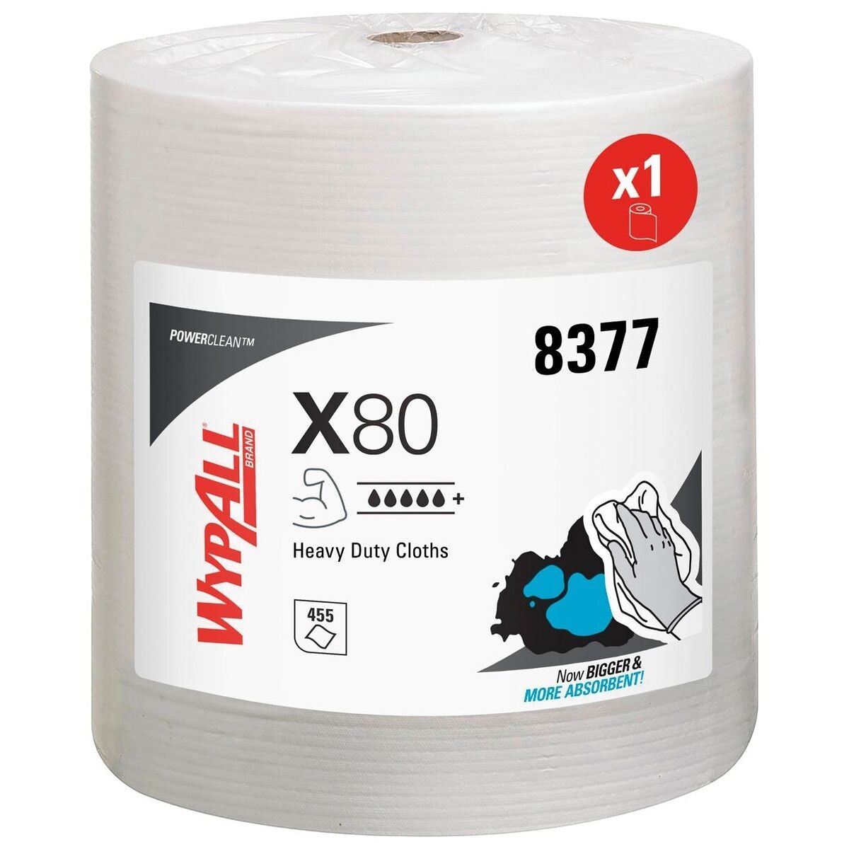 WypAll® X80 pyyhintäliinat, suurirulla W W