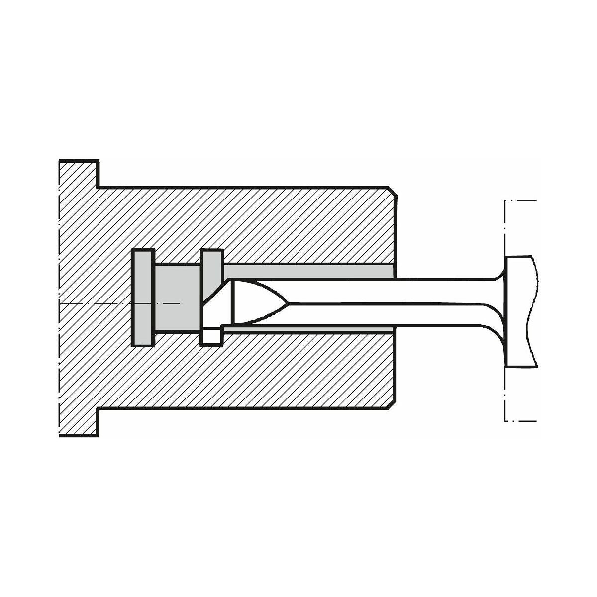 KOMET® UniTurn® pistoporaustanko, oikea L2 = 10 mm 3/1 mm
