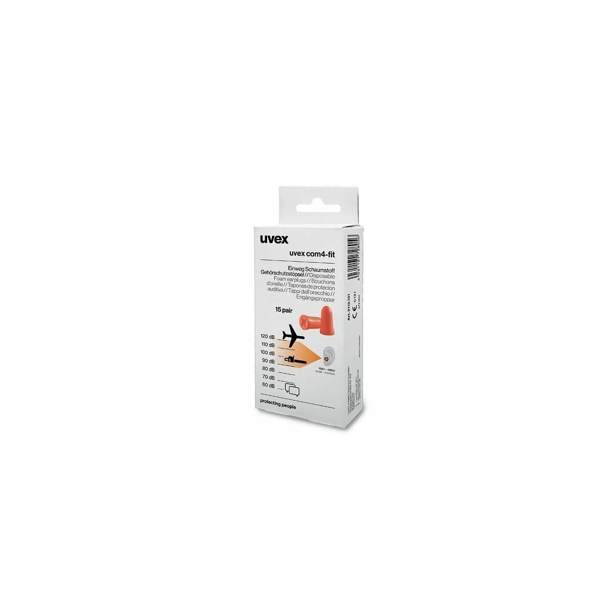 Kuulonsuojaintulppasarja uvex com4-fit 15