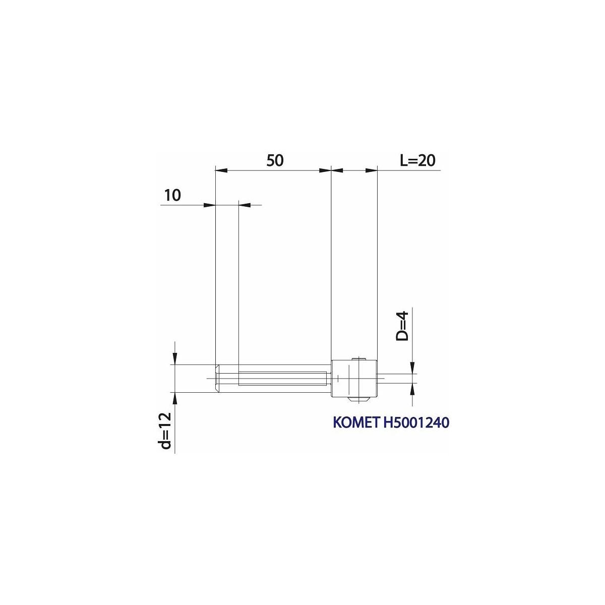 KOMET UniTurn® -sorvauspuristinpidin pystykäyttöön (ilman sisäpuolista teräpidintä) 12/4 mm