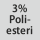 Kangaskoostumus: 3 % polyesteriä