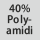 Kangaskoostumus: 40 % polyamidia