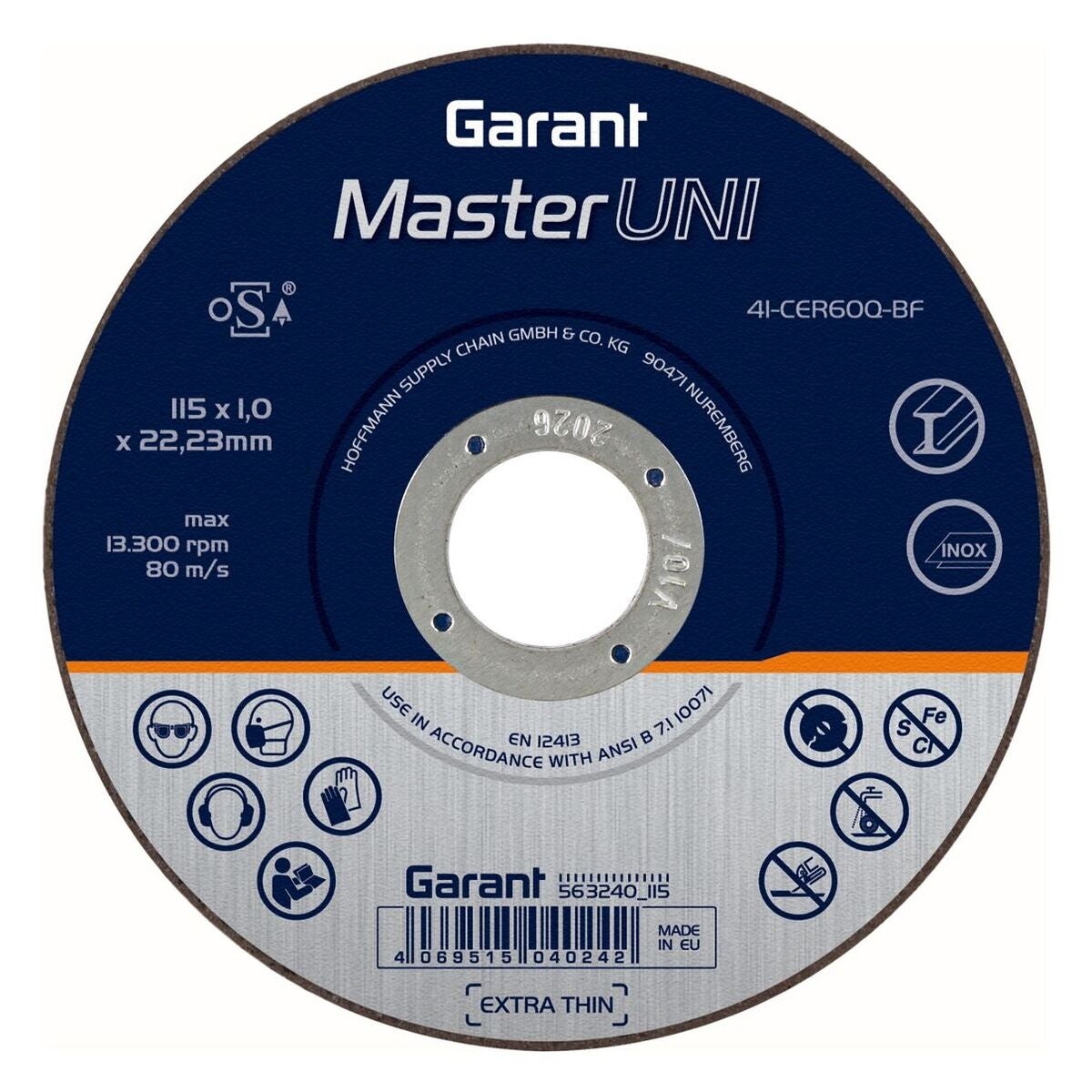GARANT Master Uni katkaisulaikka EXTRA OHUT teräs, ruostumaton teräs