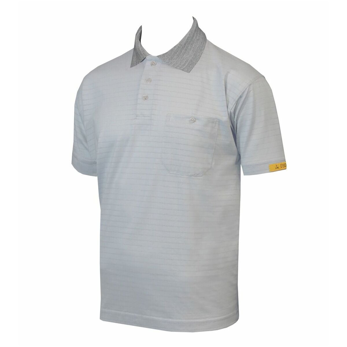 ESD miesten pikeepaita CONDUCTEX® Cotton Knit, hopeanharmaa XL