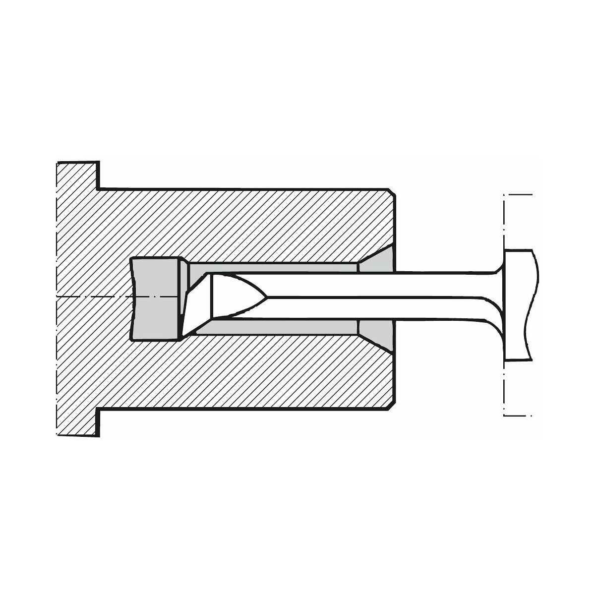 KOMET® UniTurn® -kopiointisorvausporausvarsi, oikea 4 mm