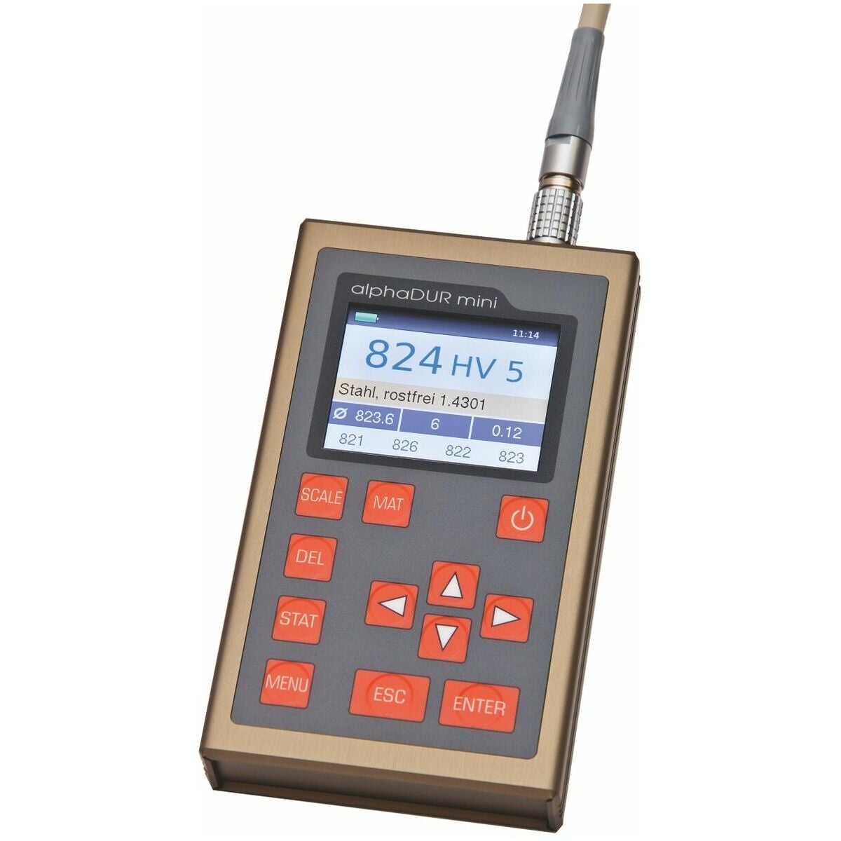 Kannettava kovuusmittauslaite alphaDUR mini (ilman anturia)