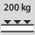 Hyllytason kantavuus / tasaisesti jakautunut enimmäishyllykuorma (metallilla): 200 kg