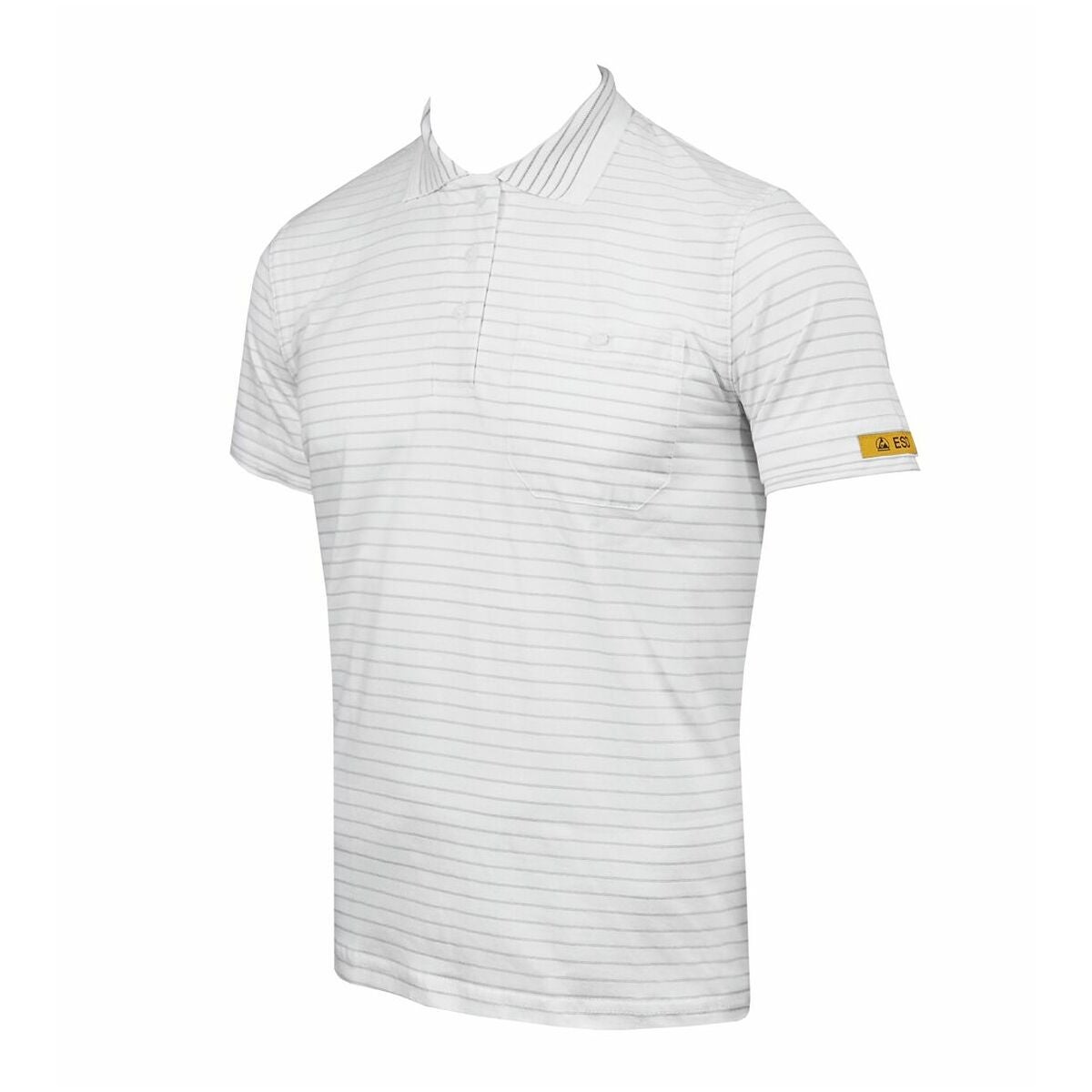 ESD-naisten pikeepaita CONDUCTEX® Cotton Knit valkoinen 3XL