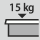 Vetolaatikon/ulosvetotason kantavuus: 15 kg