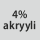 Kangaskoostumus: 4 % akryylia