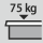 Vetolaatikon/ulosvetotason kantavuus: 75 kg