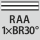 pyällysprofiilille: RAA 1×BR30°