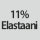 Kangaskoostumus: 11 % elastaania