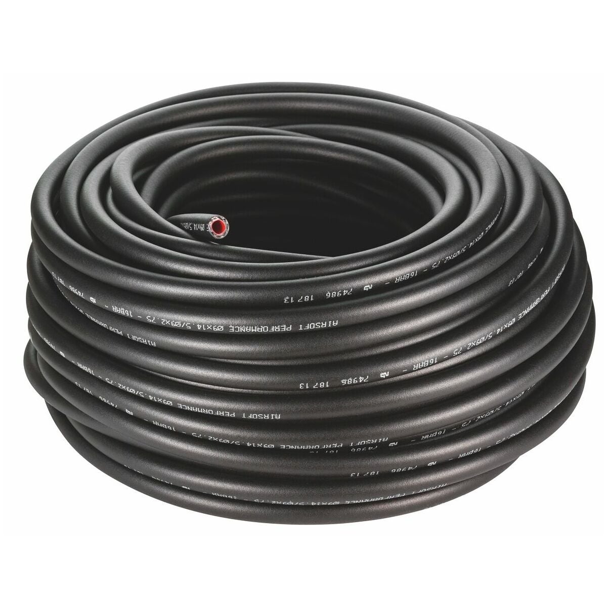 Kudottu letku musta AIRSOFT, PVC 9 mm