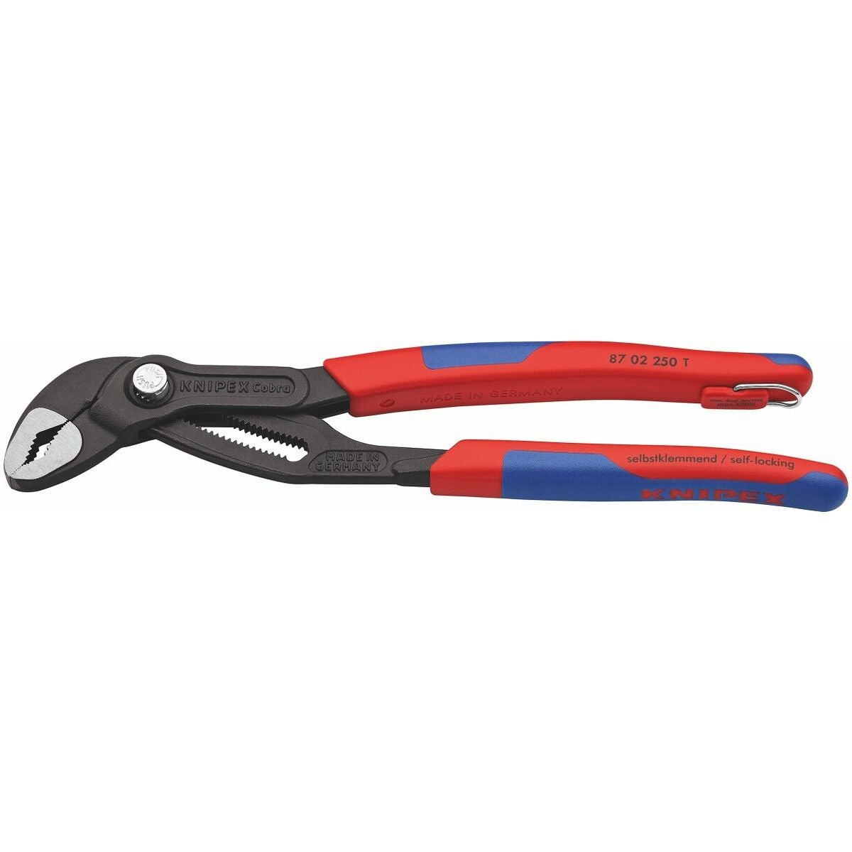 Cobra®-polygrippipihdit, keraamisesti mustattu, varmistuslenkillä 250 mm