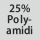 Kangaskoostumus: 25 % polyamidia