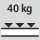 Hyllytason kantavuus / tasaisesti jakautunut enimmäishyllykuorma (metallilla): 40 kg