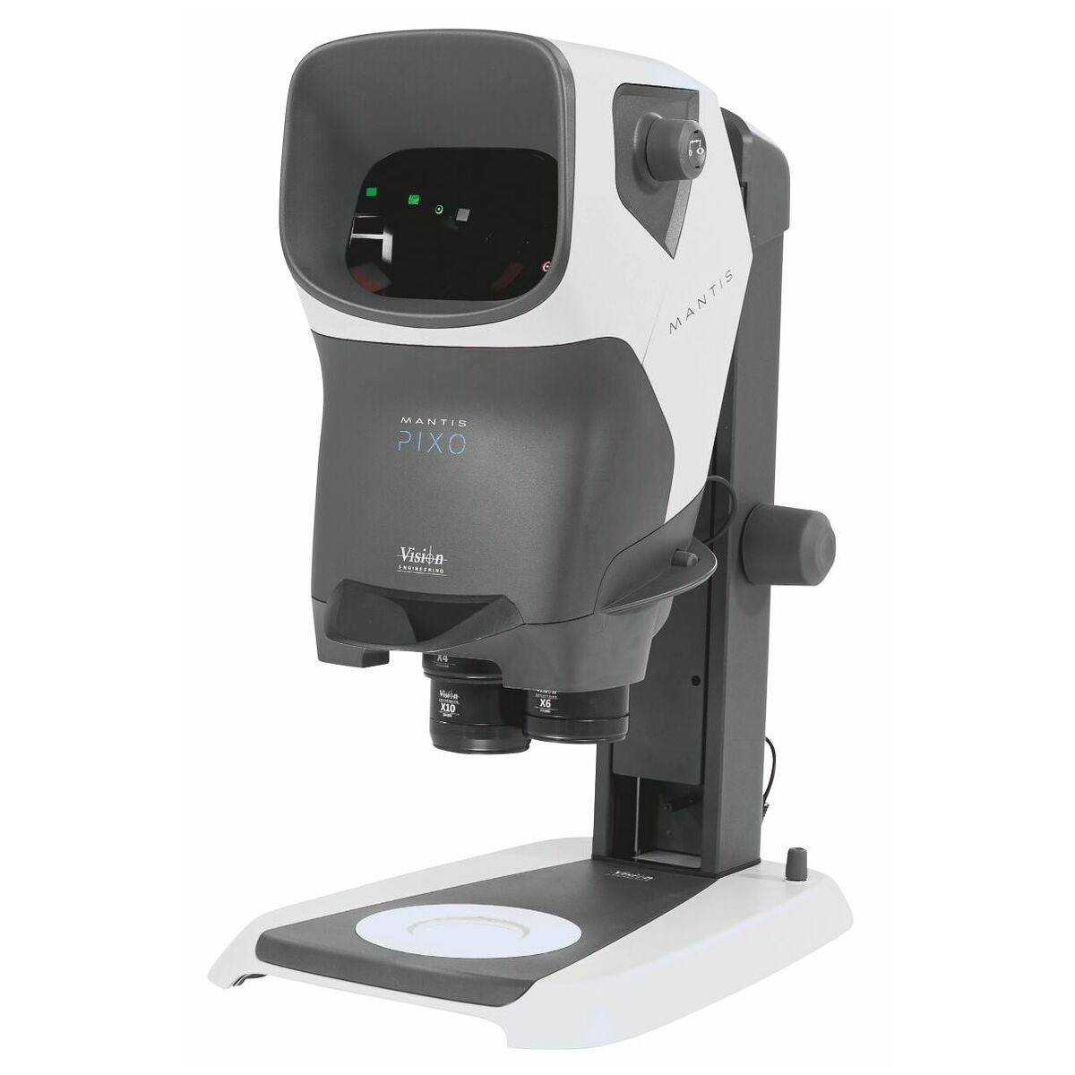 Mantis®-stereokatselujärjestelmä pöytätelineellä ja läpivalaisulla