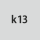 Toleranssi, nimellis-⌀: k13