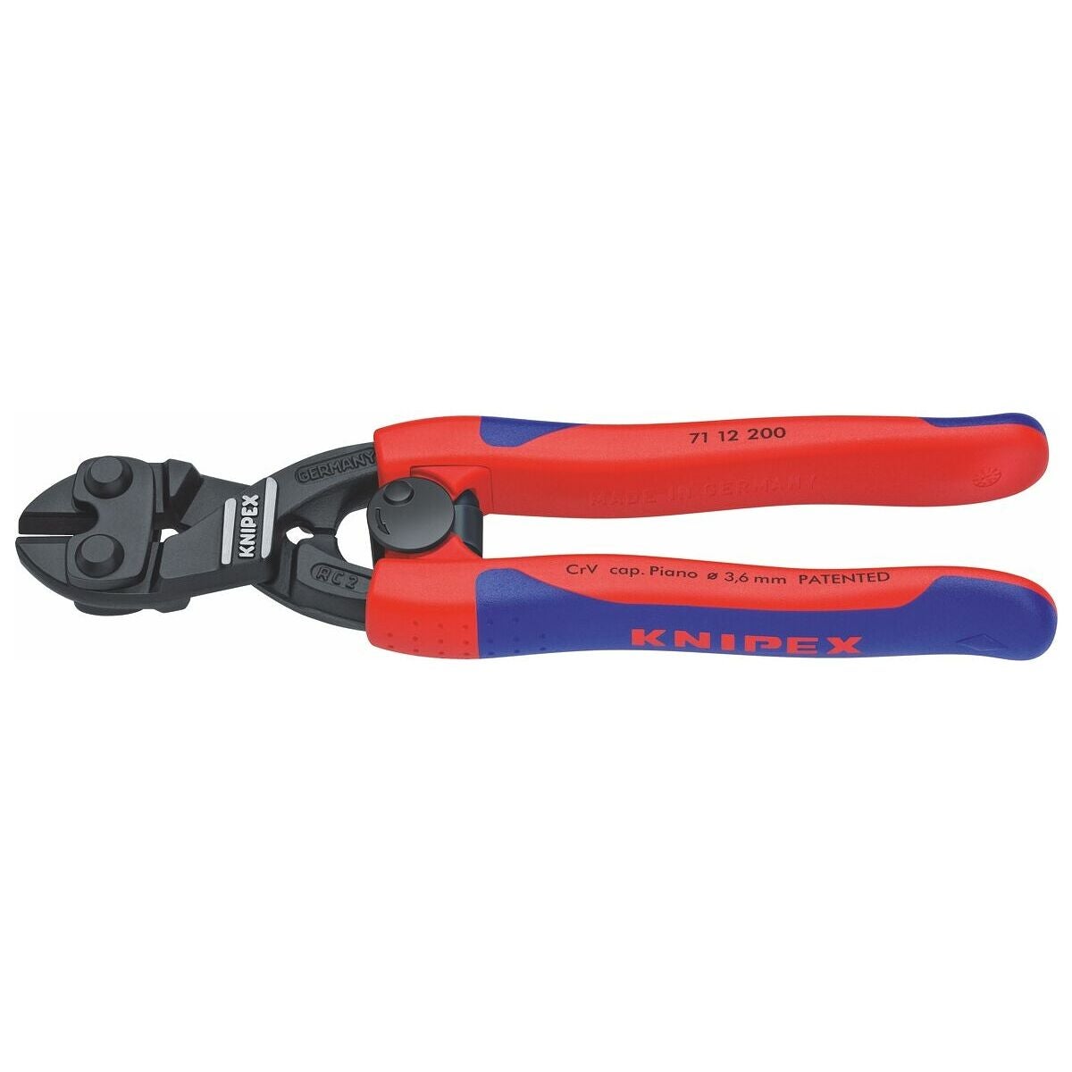 Pieni pulttisakset CoBolt® kahvaholkeilla ja palautusjousella 200 mm