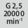 Tasapainotusluokka G kierrosluvulla: G 2,5, kun 20 000 min<sup>-1</sup>