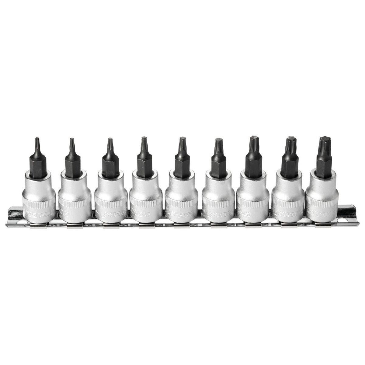 Torx®-ruuvien ruuvauskärkisarja, 3/8 tuuman nelikanta, 9 osaa 3/8