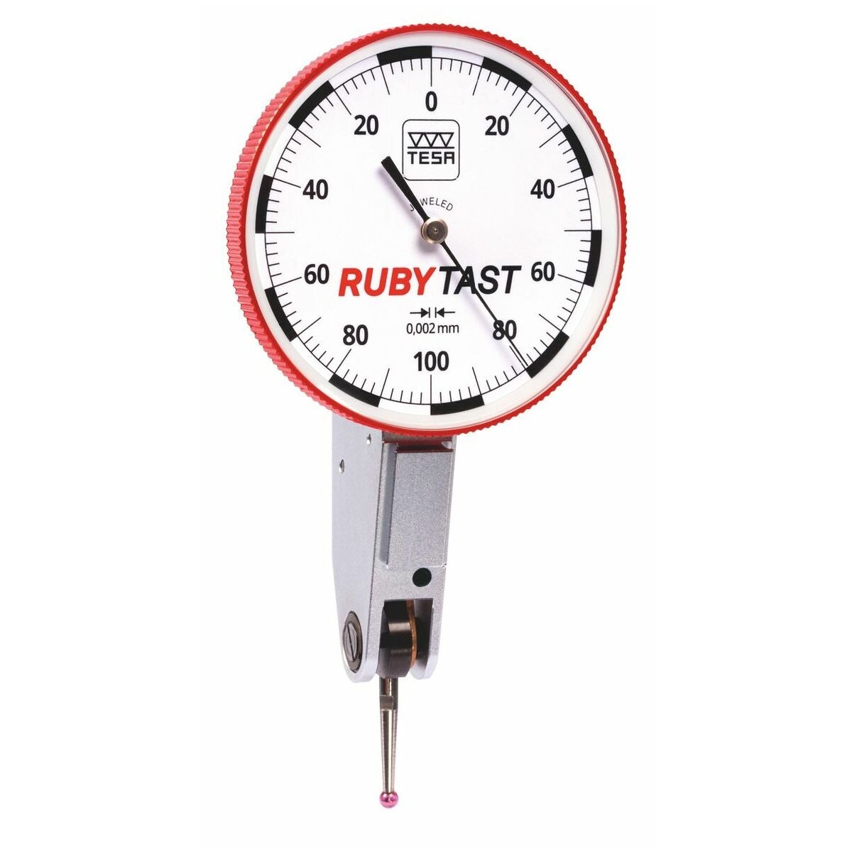Vipuvivunäyttö Rubytast, mittavarren pituus 12,5 mm, rubiinikuula 0,1/40 mm