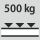 Hyllytason kantavuus / tasaisesti jakautunut enimmäishyllykuorma (metallilla): 500 kg