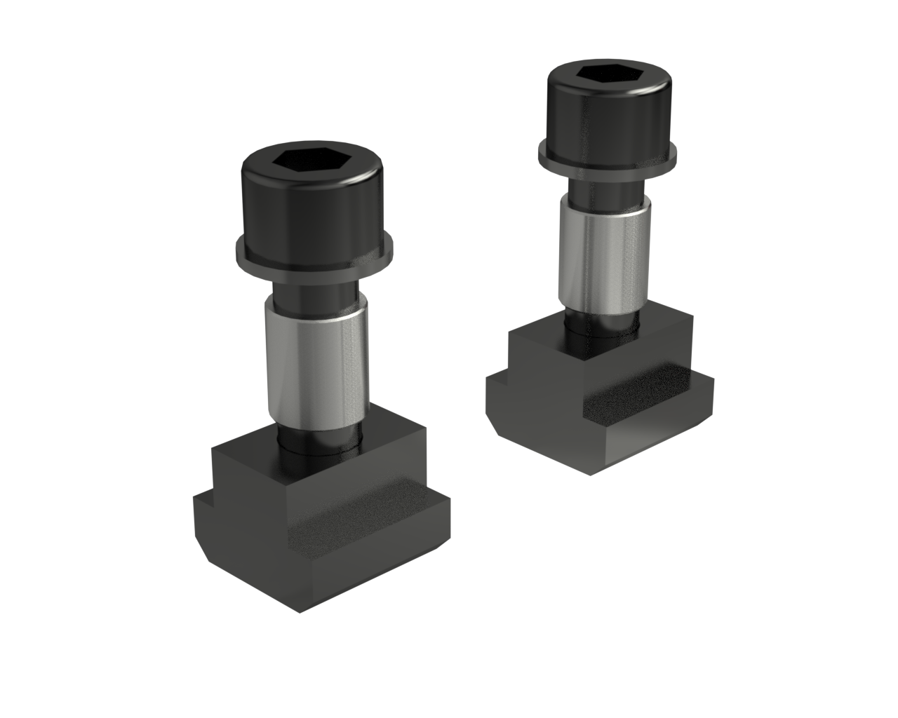 Kohdistus- ja keskityssarja T-ura-mutterille, gredoc 1-pistelevyyn 96x96 mm, 18 mm/M10