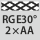 pyällysprofiilille: RGE30° 2×AA
