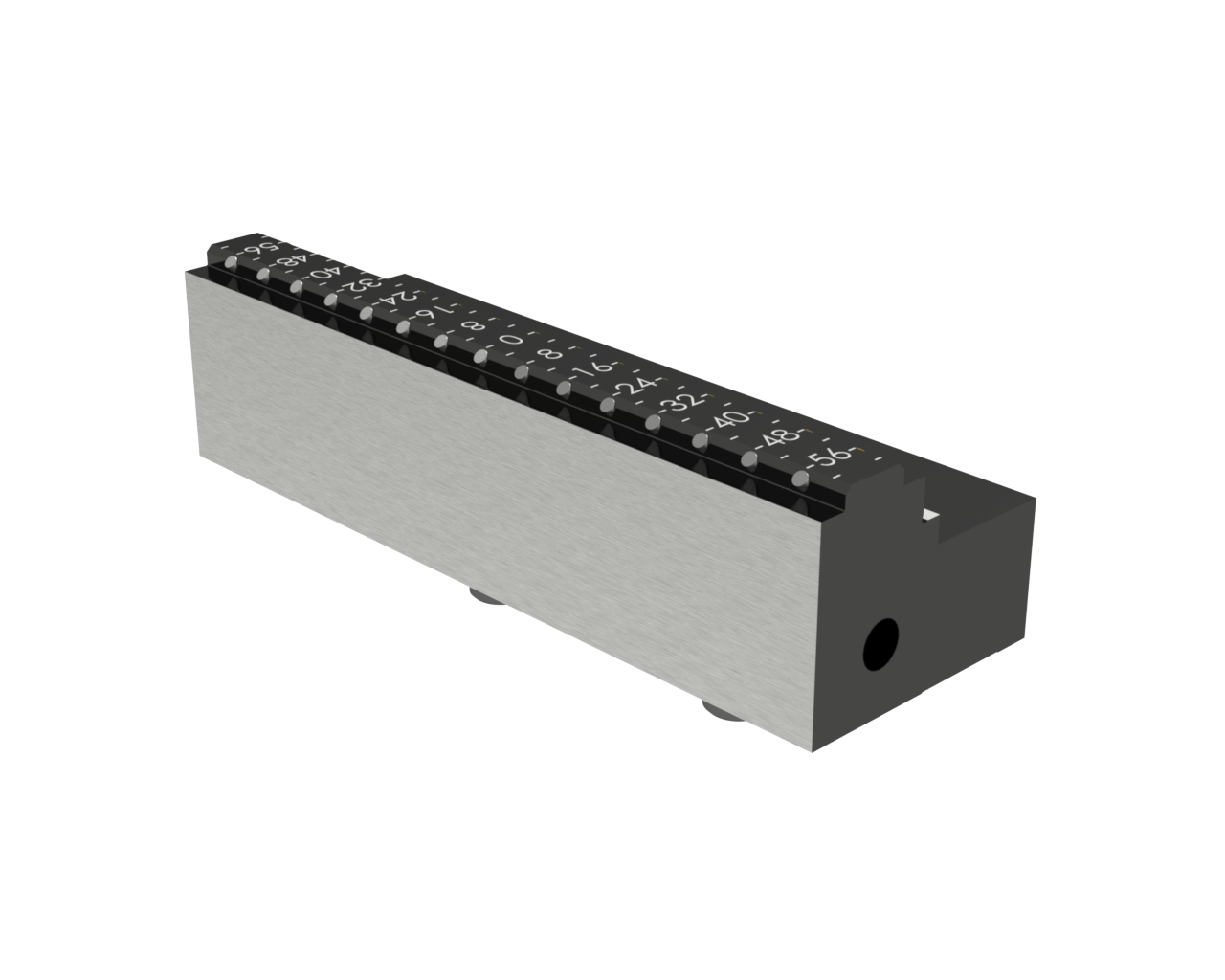 Käännettävä tasoleuka, porras 6 mm, CGA 125 Liikuteltava kääntökarbidipuristusleuka 3 mm CGA 125