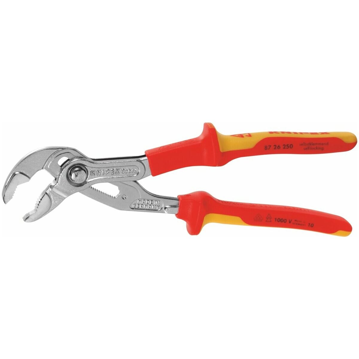Cobra®-polygrippipihdit hienosäädöllä, VDE-kahvaholkit 250 mm