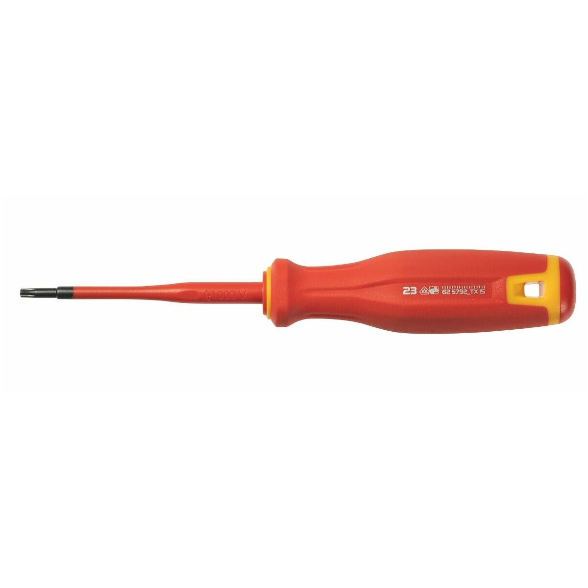 Sähköasentajien ruuvimeisselit Torx®-ruuveille, 2K-Haptoprene-kahvalla, SLIM-terä, täysin VDE-eristetty