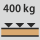 Työpenkin/pöydän kantavuus − suurin sallittu tasaisesti jakautunut tasokuorma (puulla): 400 kg