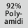 Kangaskoostumus: 92% polyamidia