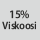 Kangaskoostumus: 15 % viskoosia