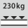 Hyllytason kantavuus / tasaisesti jakautunut enimmäishyllykuorma (metallilla): 230 kg
