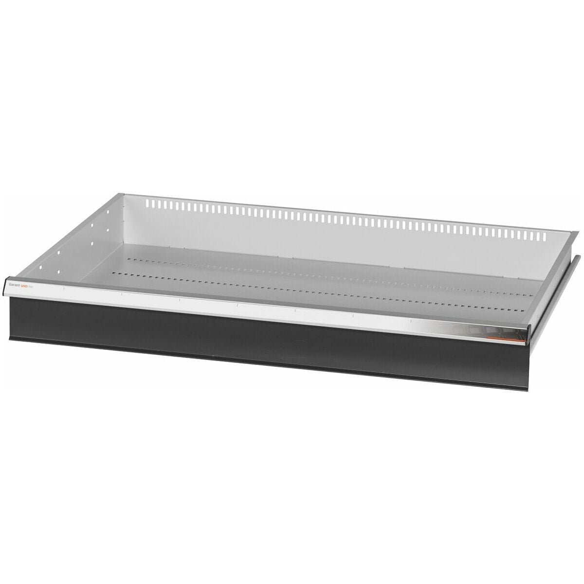 Ulosvedettävä laatikko kääntöovikaappeihin, suuri tilavuus ja raskaalle kuormalle. Leveys 40G 36×24G 125 mm