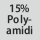 Kangaskoostumus: 15 % polyamidia