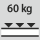 Hyllytason kantavuus / tasaisesti jakautunut enimmäishyllykuorma (metallilla): 60 kg