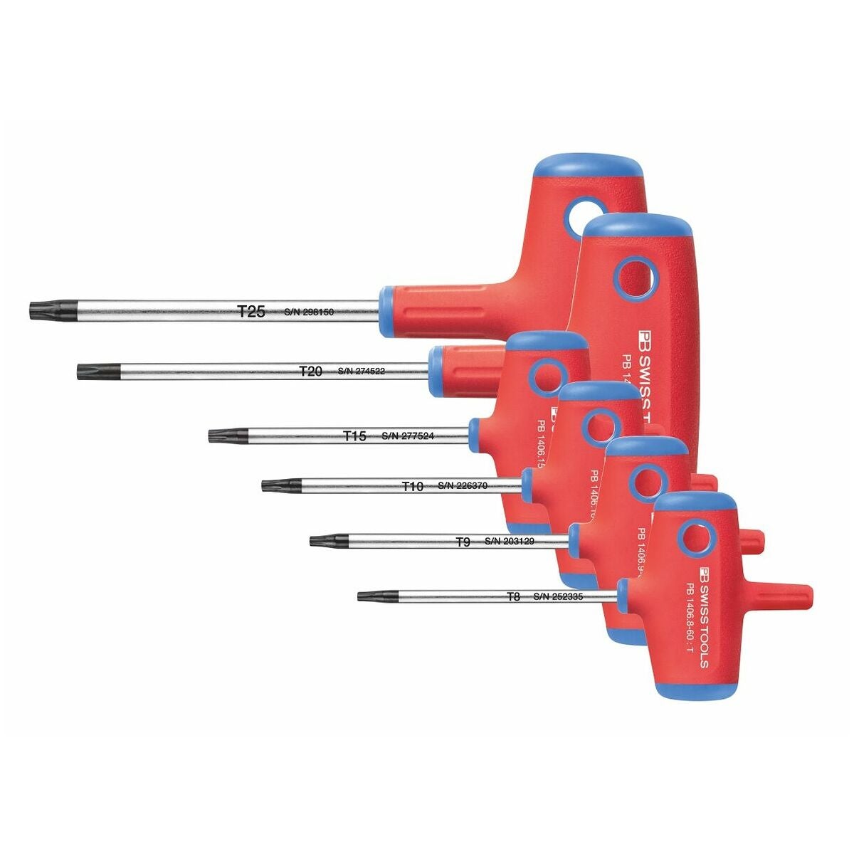 Ruuvimeisselisarja Torx®-ruuveille, T-kahvalla, 6 osaa 6