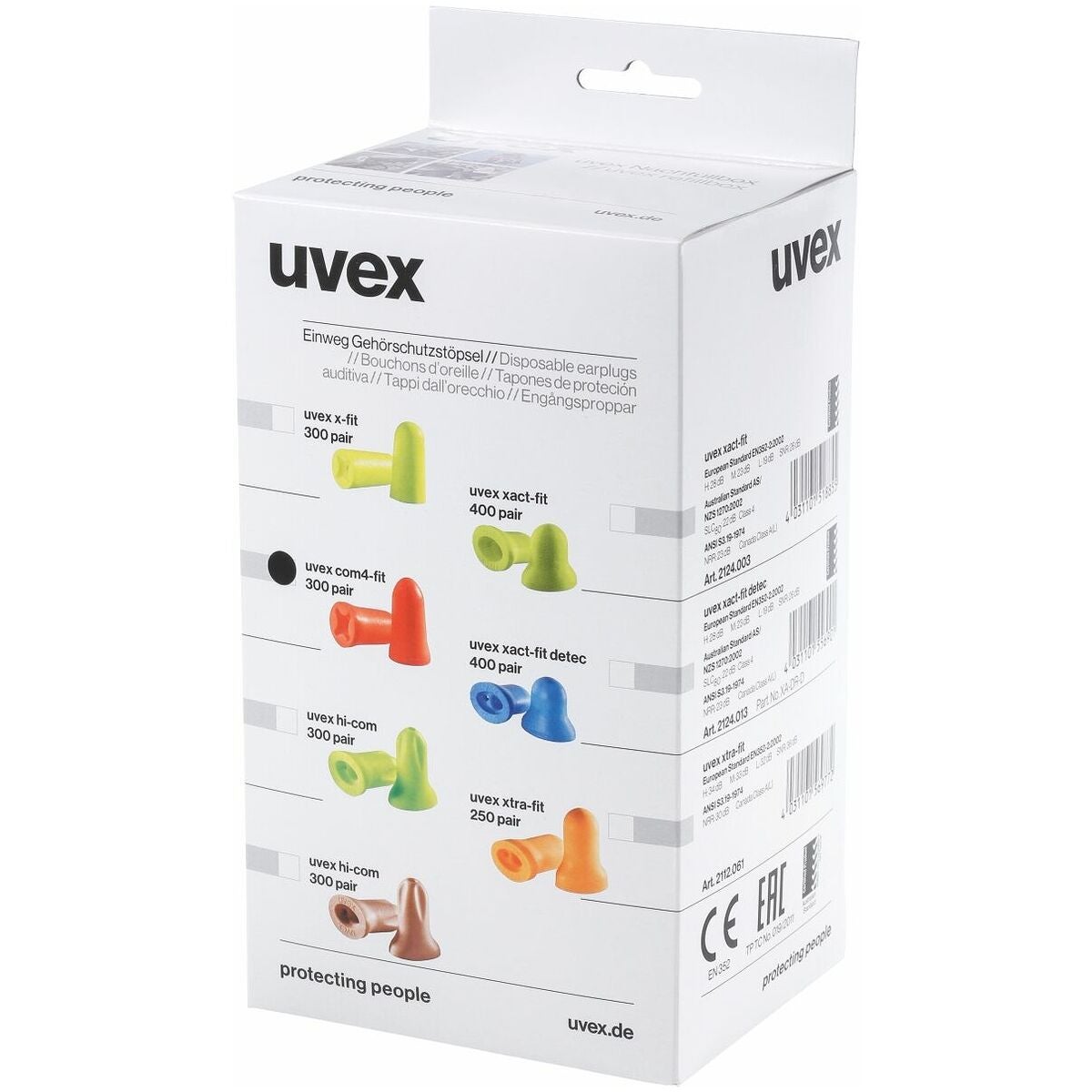 Kuulonsuojaintulppasarja uvex com4-fit R300