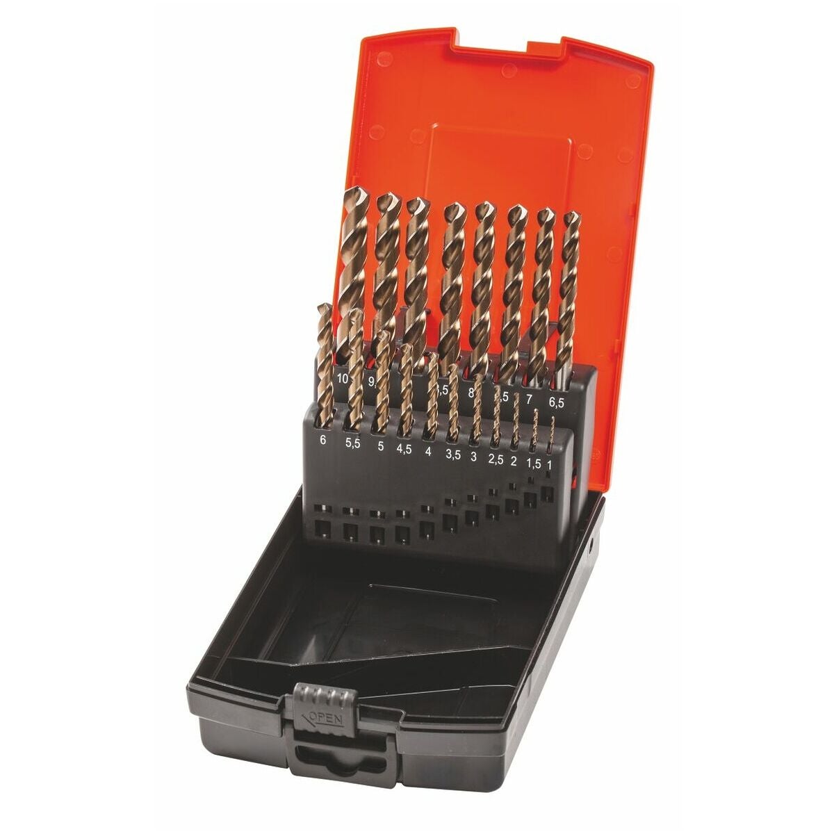 HOLEX CleverDrill -kierreporaussarja HSS nro 114031 kasetilla, pinnoittamaton 1-10