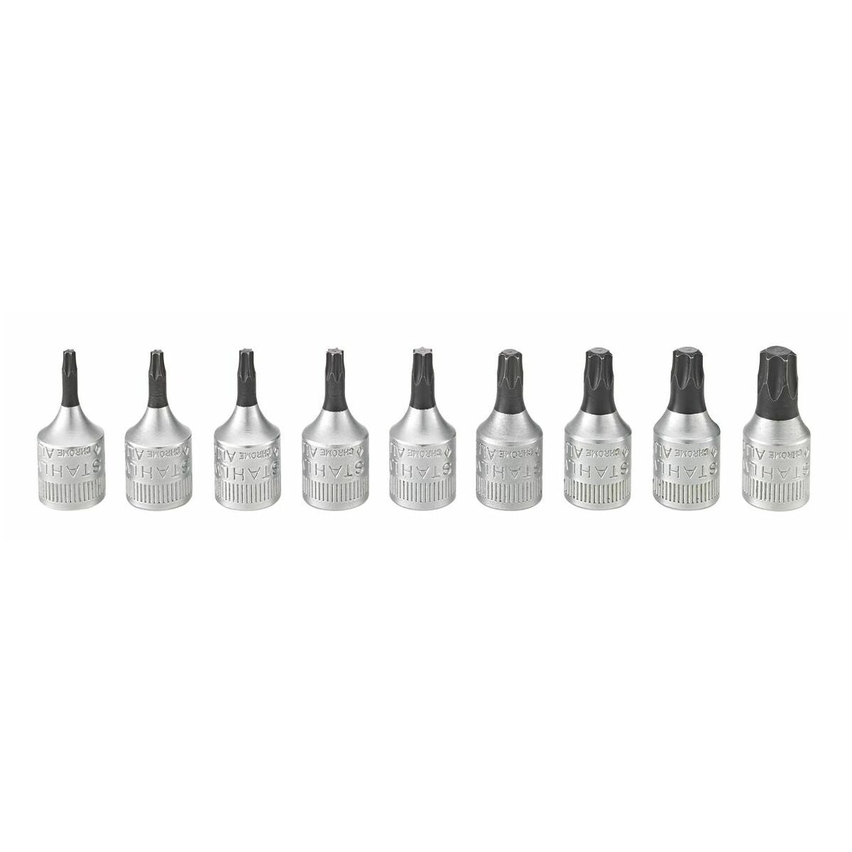 Torx®-ruuvien ruuvauskärkisarja 1/4 tuuman neliö, 9 osaa, 1/4
