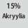 Kangaskoostumus: 15 % polyakryyliä
