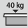 Vetolaatikon/ulosvetotason kantavuus: 40 kg
