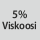 Kangaskoostumus: 5 % viskoosia